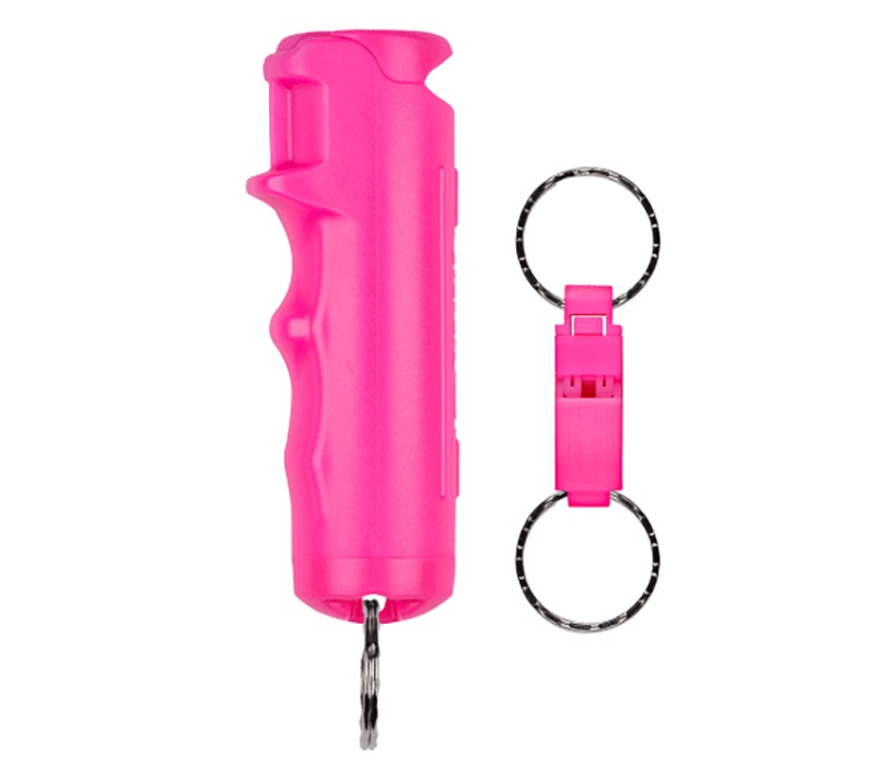 SABRE SPRAY KEY RING/WHISTLE .54 PNK