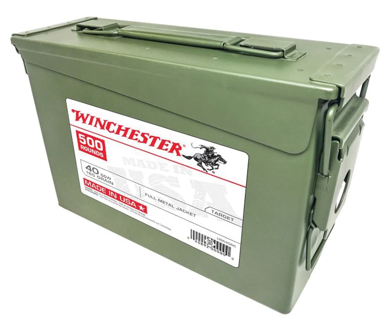 USA 40 S&W 165gr FMJ Ammo Can 500/bx