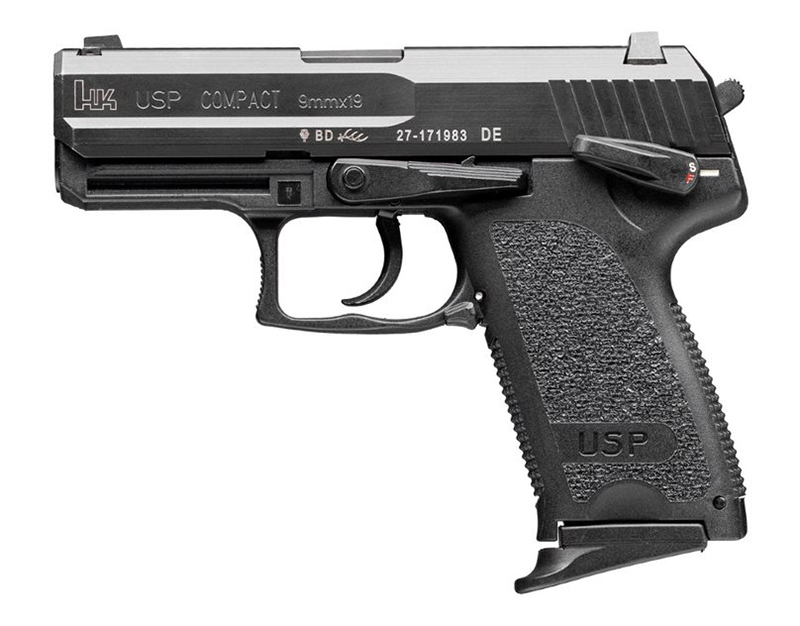 H&K USP9 Compact 9mm Pistol 3.58in (V1) DA/SA (2) 10rd mag