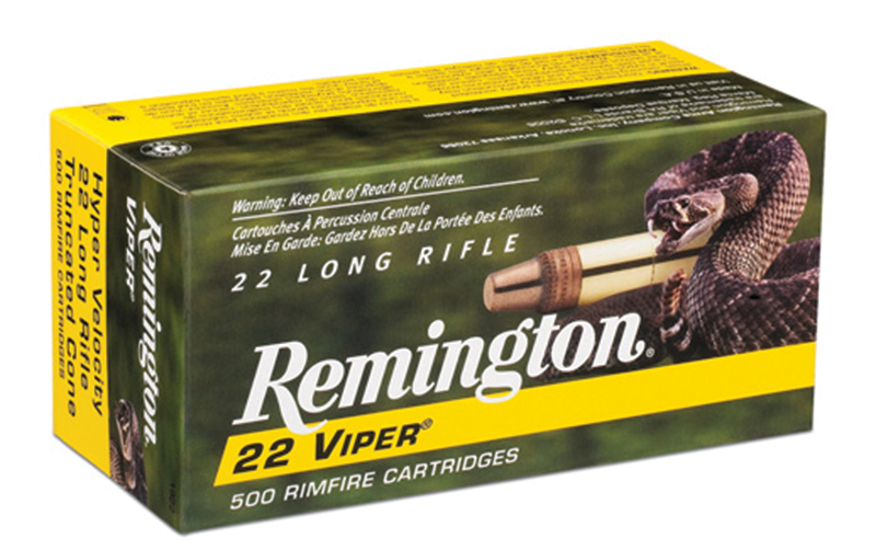 Remington Viper 22LR Hyper Velocity, 36 Grain Truncated Cone Hollow Point, 500 Rounds, 1410 FPS