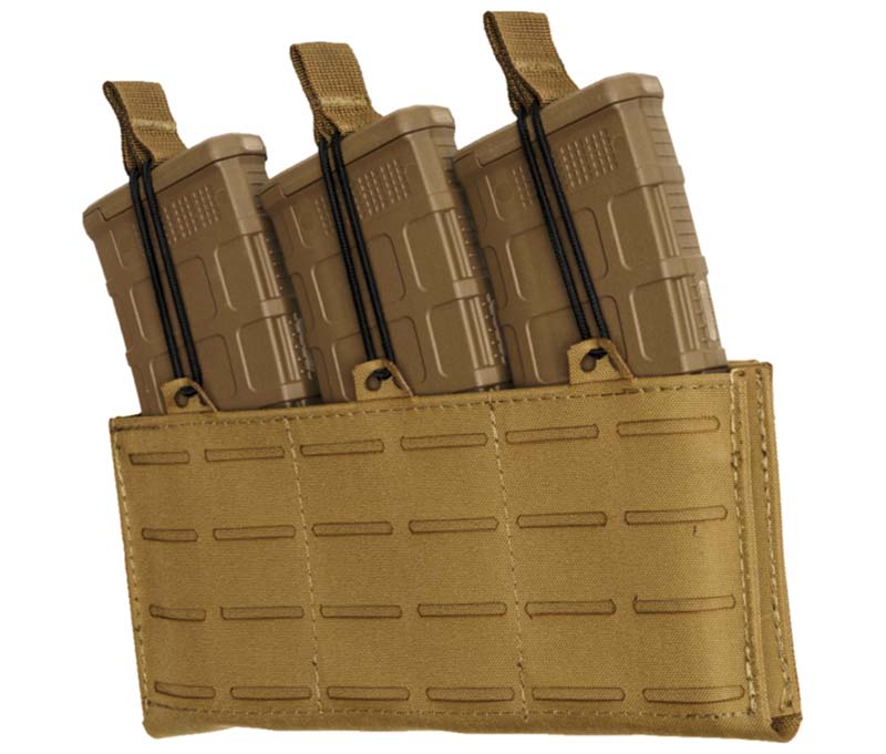 TacShield T3568CY RZR MOLLE Triple Rifle Mag Pouch Coyote