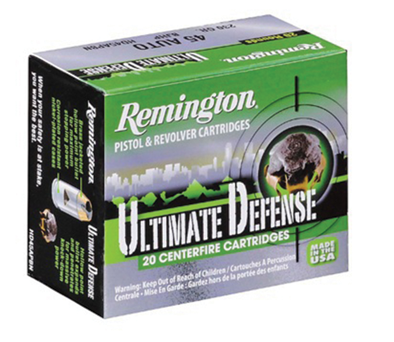 REMINGTON ULTIMATE DEFENSE FULL SIZE 45 AUTO 230GR BJHP AMMO 20RD