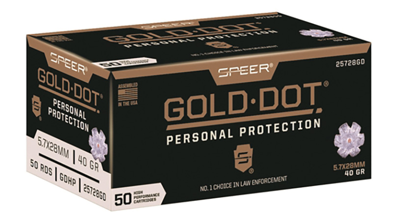 SPEER 5.7X28MM 40GR GDHP GOLD DOT 50 RD/BX 10 BX/CS