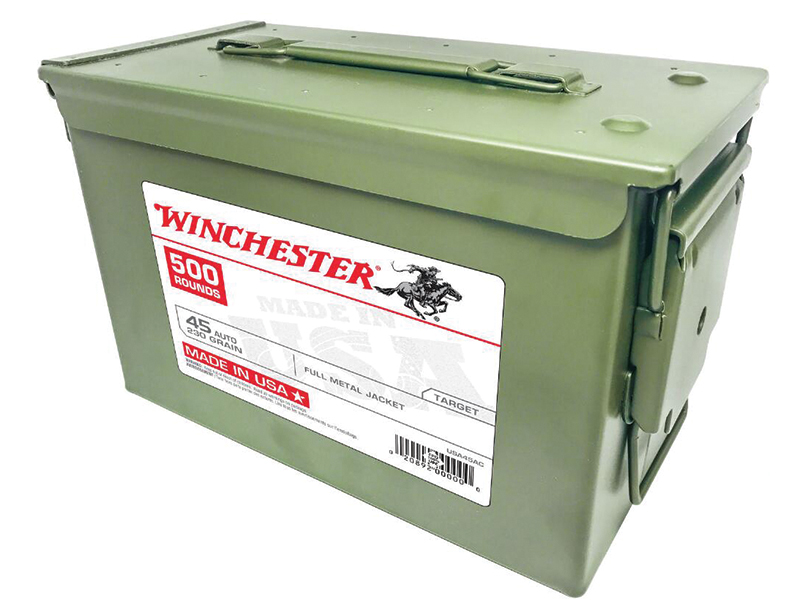 USA- Metal Ammo Can 45 Auto 230 FMJ 500 Rounds Ammo
